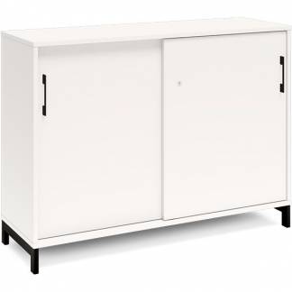 Kontorskab DNA, 1200x890 mm, Hvid/Sort, skyded&oslash;r 2A4