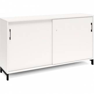 Kontorskab DNA, 1600x890 mm, Hvid/Sort, skyded&oslash;r 2A4