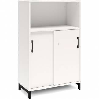 Kontorskab DNA, 800x1275 mm, Hvid/Sort, skyded&oslash;r 3A4