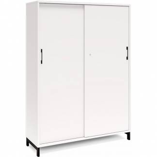 Kontorskab DNA, 1200x1660 mm, Hvid/Sort, skyded&oslash;r 4A4