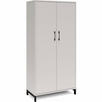 Kontorskab DNA, 800x1660 mm, Lys gr&aring;/Sort 4A4