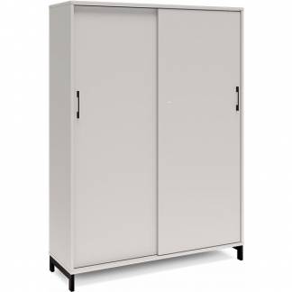 Kontorskab DNA, 1200x1660 mm, Lys gr&aring;/Sort, skyded&oslash;r 4A4