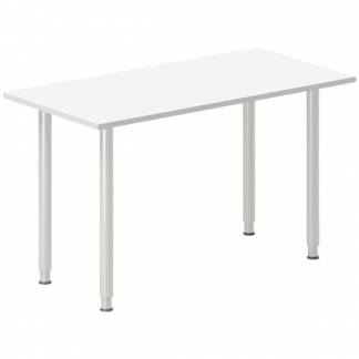 Skrivebord DNA, Hvid 1200x600mm I-ben/Alugr&aring;