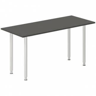 Skrivebord DNA, Antracit 1400x600 mm I-ben/Alugr&aring;