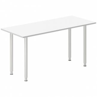 Skrivebord DNA, Hvid 1400x600mm I-ben/Alugr&aring;