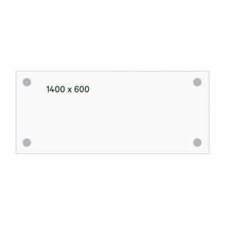 Skrivebord DNA, Hvid 1400x600mm I-ben/Alugr&aring;