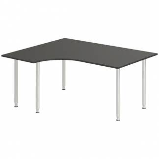 Skrivebord DNA, Antracit 1600x1200 mm Venstre I-ben/Alugr&aring;