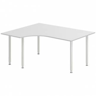 Skrivebord DNA, Lysgr&aring; 1600x1200 mm Venstre I-ben/Alugr&aring;