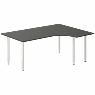 Skrivebord DNA, Antracit 1800x1200 mm H&oslash;jre I-ben/Alugr&aring;