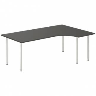 Skrivebord DNA, Antracit 2000x1200 mm H&oslash;jre I-ben/Alugr&aring;