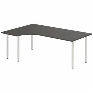 Skrivebord DNA, Antracit 2000x1200 mm Venstre I-ben/Alugr&aring;
