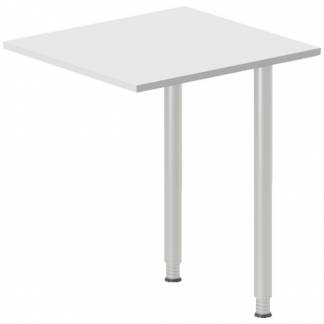 Skrivebord, tilbyg DNA Lys gr&aring; 600x600 mm I-ben Alugr&aring;