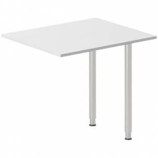 Skrivebord, tilbyg DNA Lys gr&aring; 800x600 mm I-ben Alugr&aring;