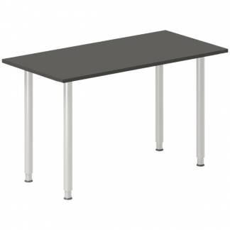 Skrivebord, tilbyg DNA Antracit 1200x600 mm I-ben Alugr&aring;