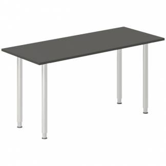 Skrivebord, tilbyg DNA Antracit 1400x600 mm I-ben Alugr&aring;