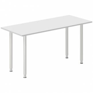 Skrivebord, tilbyg DNA Lys gr&aring; 1400x600 mm I-ben Alugr&aring;