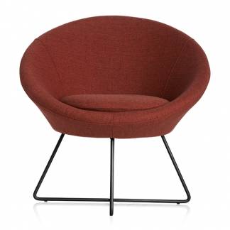 Stol Paris Rustr&oslash;d med sorte ben