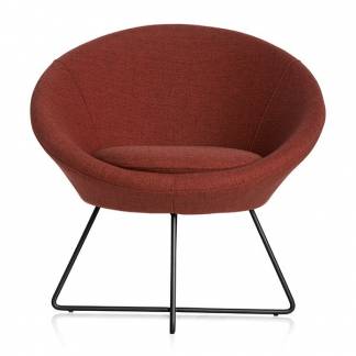 Stol Paris Rustr&oslash;d med sorte ben