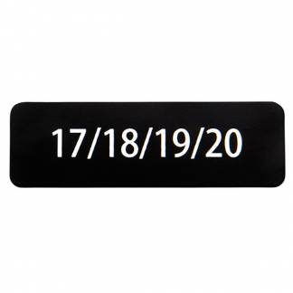 Nummerplade med 4 nummer pr. plade