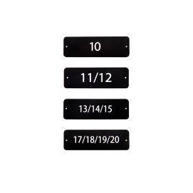 Nummerplade med 1 nummer pr. plade