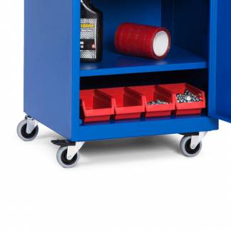 Hjulunderstel til ErgoLite v&aelig;rkt&oslash;jsskab, RAL5005