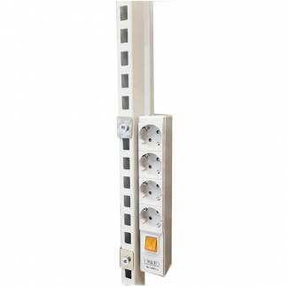 El-skinne S30 UTEx4 Schuko Afbryder Komplet