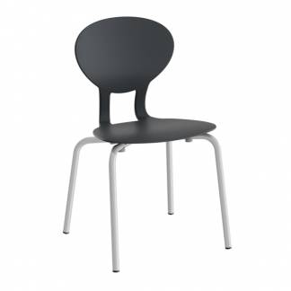 Stol Rocka 3071S Sort/Alugr&aring; RAL 9006, siddeh&oslash;jde 370mm