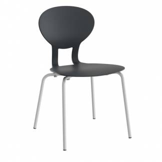 Stol Rocka 3071L Sort/Alugr&aring; RAL 9006, siddeh&oslash;jde 440mm