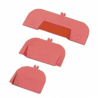 Skilleplade i R&oslash;d plast bredde 70 mm