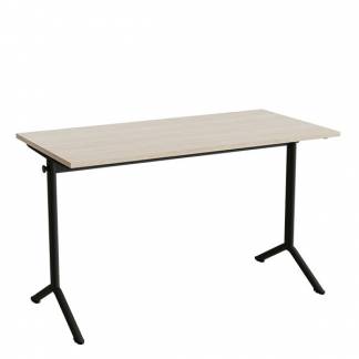 Bord Atlas 1130, 1200x600mm, lydd&aelig;mpende eg h&oslash;jtrykslaminat, sortolivent stel