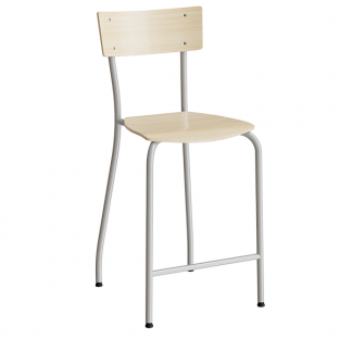 Stol Strong 112, Birk laminat, Alugr&aring;t stel