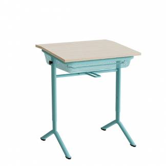 Elevbord Atlas 1128, 650x550mm, lydd&aelig;mpende eg h&oslash;jtrykslaminat, turkis stel