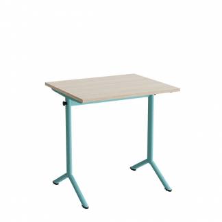 Bord Atlas 1130, 700x600mm, eg h&oslash;jtrykslaminat, turkis stel