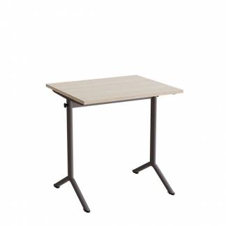 Bord Atlas 1130, 700x600mm, eg h&oslash;jtrykslaminat, gr&aring;t stel