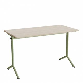 Bord Atlas 1130, 1200x600mm, eg h&oslash;jtrykslaminat, gr&oslash;nt stel