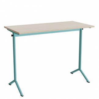 Bord Atlas 1130, 1200x600mm, eg h&oslash;jtrykslaminat, turkis stel