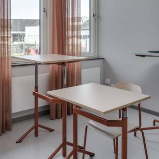Elevbord Atlas 1132, 700x600mm, eg h&oslash;jtrykslaminat, hvidt stel
