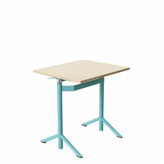 Elevbord Atlas 1132, 700x600mm, lydd&aelig;mpende eg h&oslash;jtrykslaminat, turkis stel