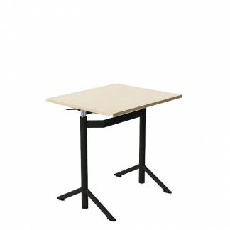 Elevbord Atlas 1132, 700x600mm, lydd&aelig;mpende eg h&oslash;jtrykslaminat, sortolivent stel