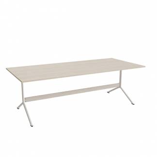 Bord Atlas 1134, 2200x1000mm, h&oslash;jde 720, eg h&oslash;jtrykslaminat, hvidt stel
