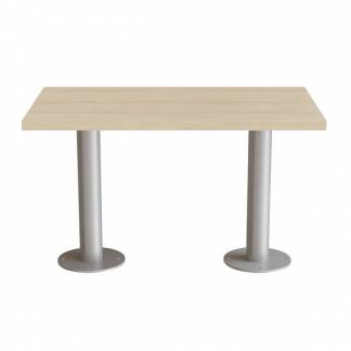 Bord Marie, 1200x700 mm, h&oslash;jde 720 mm, Massiv birk og alugr&aring;t understel