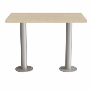 Bord Marie, 1200x700 mm, h&oslash;jde 1100 mm, Massiv birk og alugr&aring;t understel