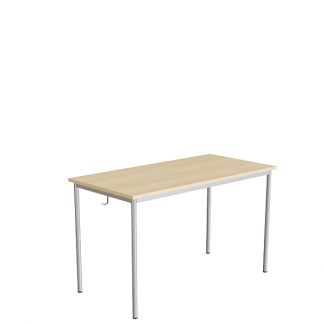 Elevbord 166 1200x600 mm Højde 720 mm Birk laminat på alugråt understel