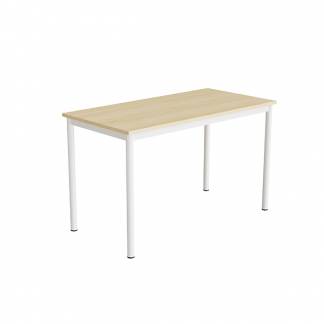 Bord Combi 200, 1200x600 mm H&oslash;jde 720 mm Birk laminat p&aring; hvidt understel