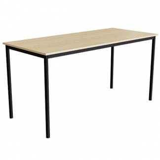 Bord Combi 200, 1800x800 mm H&oslash;jde 900 mm Birk laminat, sort stel
