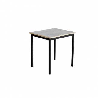 Bord Combi 200, 700x600 mm Højde 720 mm Lys grå linoleum på sort understel