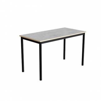 Bord Combi 200, 1200x600 mm H&oslash;jde 720 mm Lys gr&aring; linoleum p&aring; sort understel