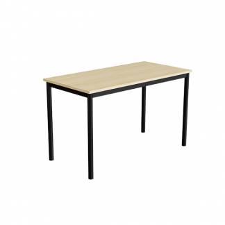 Bord Combi 200, 1200x600 mm H&oslash;jde 720 mm Lydd&aelig;mpende birk laminat p&aring; sort understel