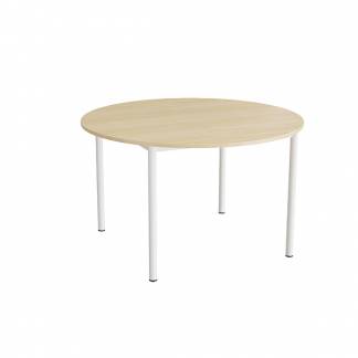 Bord Combi 206, &Oslash;1200 mm, h&oslash;jde 720 mm, birk laminat p&aring; hvidt stel