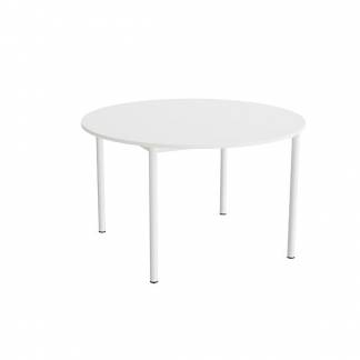 Bord Combi 206, &Oslash;1200 mm, h&oslash;jde 720 mm, hvid laminat p&aring; hvidt stel